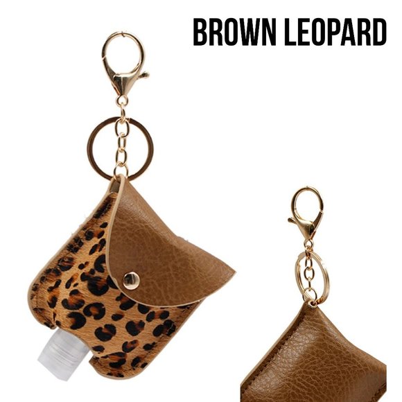 2/$20 Genuine Leather Sanitizer Keychain w/ Bottle - Picture 7 of 14